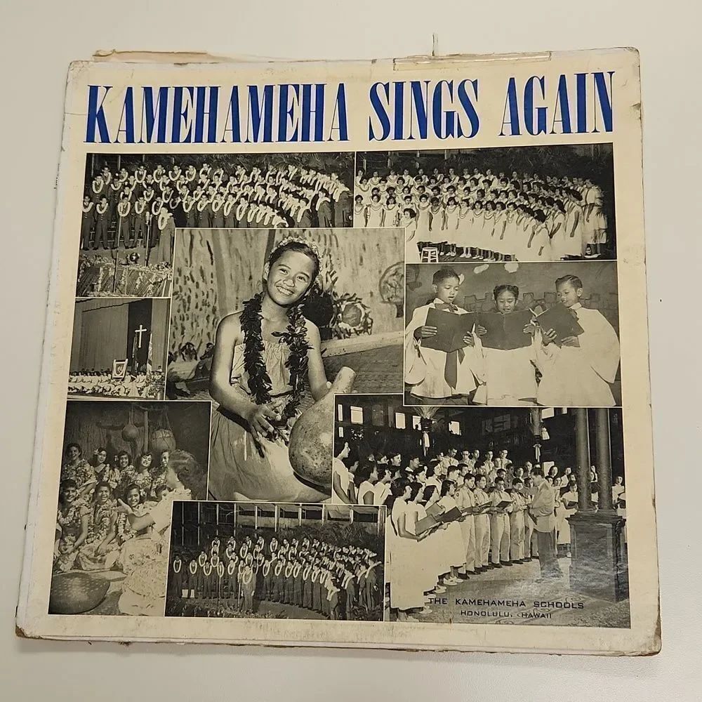 Kamehameha Sings Again Hawaii Lahaina Luna School Song Vinyl Record Album Vtg